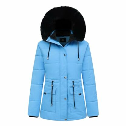 MOERDENG Women's Warm Winter Puffer Coat Thicken Fleece Lined Down Jacket Faux Fur Detachable Hood Snow Parka 2 MOERDENG Women's Warm Winter Puffer Coat Thicken Fleece Lined Down Jacket Faux Fur Detachable Hood Snow Parka - Image 2