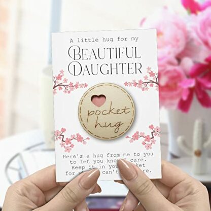 Maise &Rose Pocket Hug Daughter Token | Hug Gift For Daughter | Thinking Of You | Miss You | Pocket Hug From Mum | Cheer Up Gift | Letterbox Gift | Get Well Soon | Positive Pick Me Up | TKD - Image 3