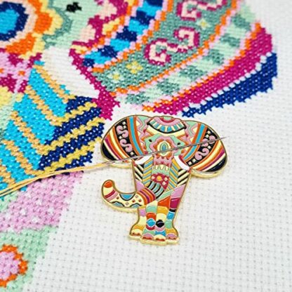 Meloca Designs Mandala Elephant Needle Minder for Cross Stitch, Embroidery, Sewing, Quilting, Needlework and Haberdashery 3 Meloca Designs Mandala Elephant Needle Minder for Cross Stitch, Embroidery, Sewing, Quilting, Needlework and Haberdashery - Image 3