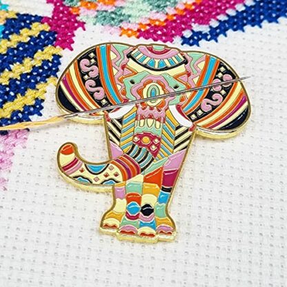 Meloca Designs Mandala Elephant Needle Minder for Cross Stitch, Embroidery, Sewing, Quilting, Needlework and Haberdashery 2 Meloca Designs Mandala Elephant Needle Minder for Cross Stitch, Embroidery, Sewing, Quilting, Needlework and Haberdashery - Image 2