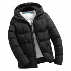 Men's Winter with Hood Puffer Jacket Thicken Insulated Warm Down Coat Windproof Waterproof Hooded Puffy Jackets