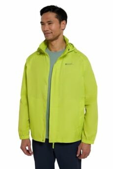 Mountain Warehouse Pakka Mens Waterproof Packable Jacket - IsoDry, Lightweight & Breathable Raincoat with Taped Seams & Packaway Bag - For Spring Summer & Travel
