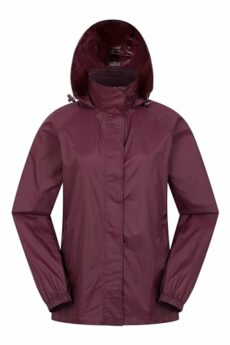 Mountain Warehouse Pakka Womens Waterproof Packable Jacket - Foldaway Hood Jacket, Ladies Coat, Lightweight Rain Jacket - For Autumn Winter, Walking, Travelling