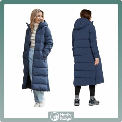NORTH RIDGE Women’s Roaming Jacket with Generous Cosy Hood & Zipped Hem Vents, Warm, Insulated & Water-repellent Longline Winter Coat, Ideal for Walking, Hiking & Outdoor Recreation - Image 3