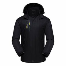Naudamp Men's Outdoor Waterproof Jacket Lightweight Softshell Rain Coat Climbing Hiking Clothes Mountain Multi-Pockets Windbreaker