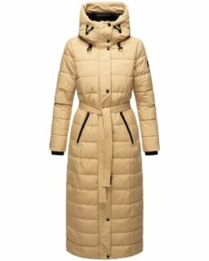 Navahoo Women's Winter Coat Warm Quilted Coat Long with Removable Faux Fur Collar Part XIV XS-XXL