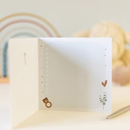 New Baby Girl/Baby Boy Card With Wooden Hanging Cloud Plaque Keepsake - Welcome To The World Little Lady/Little Man Gift - Image 4