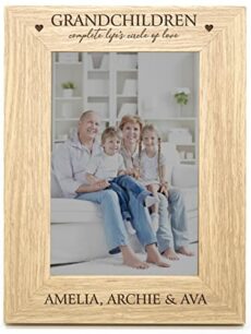 Personalised Engraved Grandchildren Photo Frame Birthday Gift