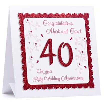Personalised Silver Wedding Anniversary Card for Couples (3D) Luxury 25th Wedding Anniversary Cards for Wife/Husband/Parents - (Any Anniversary) 3 Personalised Silver Wedding Anniversary Card for Couples (3D) Luxury 25th Wedding Anniversary Cards for Wife/Husband/Parents - (Any Anniversary) - Image 3