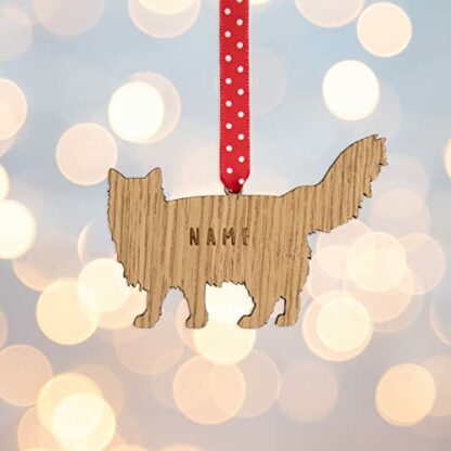 Personalised cat shaped ornament | christmas tree decorations | present for pet keepsake ornaments 4 Personalised cat shaped ornament | christmas tree decorations | present for pet keepsake ornaments - Image 4