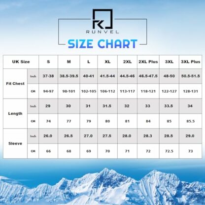R RUNVEL Men's Waterproof Fleece Jackets Winter Warm Windproof Outdoor Ski Coats with Detachable Hood - Image 4