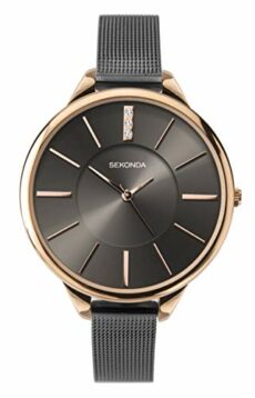SEKONDA Womens Analogue Classic Quartz Watch with Stainless Steel Strap 2597