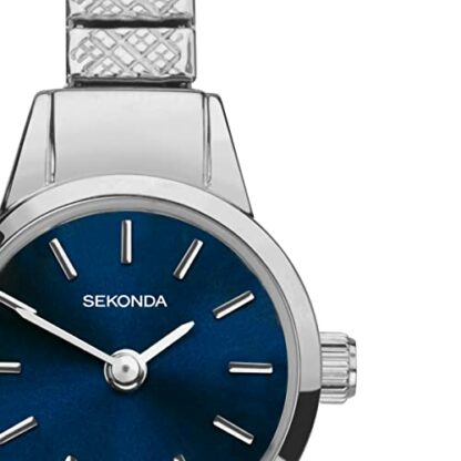 Sekonda Ladies Analogue Quartz Watch with Blue Dial and Silver Expander Bracelet 40369 - Image 3