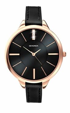 Sekonda Ladies Editions Watch with Black Dial and Black Strap 2714