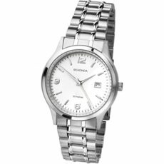 Sekonda Mens Analogue Quartz Watch Stainless Steel Case and Bracelet with White Dial 3729