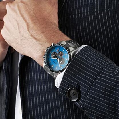 Sekonda Velocity Men’s 45mm Quartz Watch in Blue with Analogue Display, and Stainless Steel Bracelet 30024 - Image 3