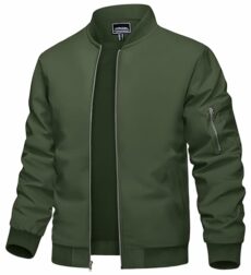 TACVASEN Men's Lightweight Jacket Thin Sportwear Bomber Jacket Windbreaker Coat
