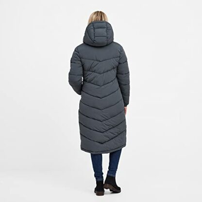 TOG24 Raleigh Womens Quilted Puffer Extra Long Coat for Winter with Fixed Hood, Two Way Zip and Recycled Thermal Filling - Image 4
