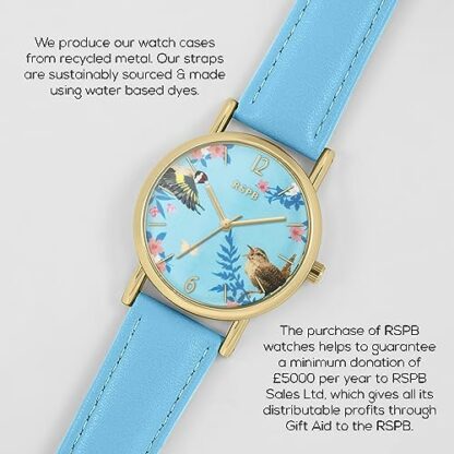 Tikkers RSPB Womens Bird Printed Dial Adult Watch - Image 3