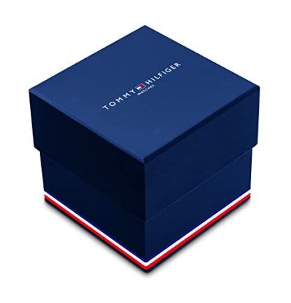 Tommy Hilfiger Men's 46mm Analogue Multifunction Quartz Watch - Navy Blue Dial and Silicone Strap, 3 Sub-Dials, 5ATM Water Resistant - 1791476 4 Tommy Hilfiger Men's 46mm Analogue Multifunction Quartz Watch - Navy Blue Dial and Silicone Strap, 3 Sub-Dials, 5ATM Water Resistant - 1791476 - Image 4