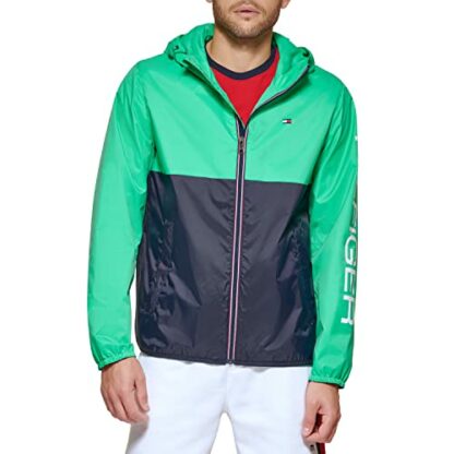 Tommy Hilfiger Men's Color Blocked Logo Rain Slicker Jacket - Image 3