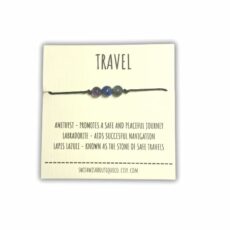 Travel Crystal Bracelet, Crystal Gift for Voyage, Gift for Backpacker, Journey Bracelet, Healing Crystals Bracelet, Crystal Bracelets for Women, Crystal Gifts for Women