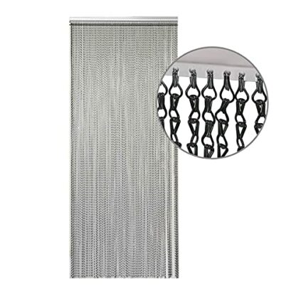 Trintion Aluminium Chain Curtain 90x214.5cm Insect Pest Control Door Screen Curtains Home Door Fly Screen Insect Bug Screen Strip Blinds String Doorways Divider Door Chain Curtain 4 Trintion Aluminium Chain Curtain 90x214.5cm Insect Pest Control Door Screen Curtains Home Door Fly Screen Insect Bug Screen Strip Blinds String Doorways Divider Door Chain Curtain - Image 4