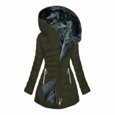 Winter Jacket for Women Warm Sherpa Lined Parkas Jackets Thickened Windproof Outerwear with Fur Hood Plus Size Puffer Down Padded Coat Warm Quilted Jacket Faux Fur Trim Fleece Overcoat Ladies Coats