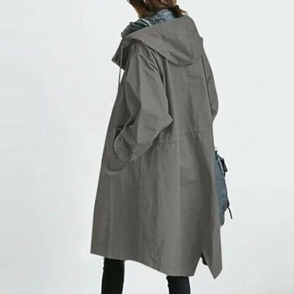 Winter Jackets For Women Uk Clearance Sa1e Ladies Rain Jacket Lightweight Raincoat Waterproof Long Sleeve Windbreaker Climbing Outdoor Hooded Trench Coats for Winter Cold Weather UK Costumes - Image 4