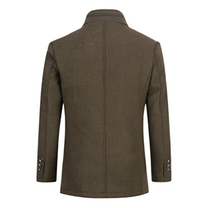 YOUTHUP Mens Wool Coat with Gilet Winter Thick Trench Coat Casual Outdoor Warm Peacoat - Image 4