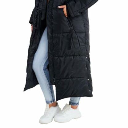 janisramone® Women's Long Maxi Puffer Jacket, Ladies Long Puffer Padded Coat with Front Zip Closure, Winter Longline Padded Jacket Lightweight Ladies Long Body Warmer with Full Sleeve - Image 4