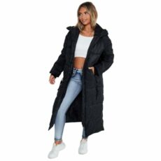 janisramone® Women's Long Maxi Puffer Jacket, Ladies Long Puffer Padded Coat with Front Zip Closure, Winter Longline Padded Jacket Lightweight Ladies Long Body Warmer with Full Sleeve