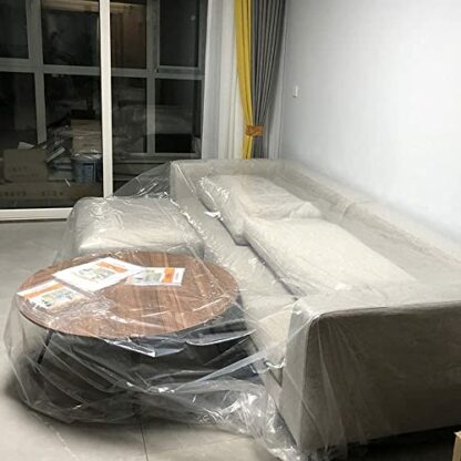 1 Pack Furniture Cover, Plastic Sofa Cover Protector, Extra Large Waterproof Bed Couch Household Slipover Transparent Dust Proof Sheet Cloth for Moving Long Term Storage. 2 * 2M / 3 * 4M / 4 * 5M 3 1 Pack Furniture Cover, Plastic Sofa Cover Protector, Extra Large Waterproof Bed Couch Household Slipover Transparent Dust Proof Sheet Cloth for Moving Long Term Storage. 2 * 2M / 3 * 4M / 4 * 5M - Image 3