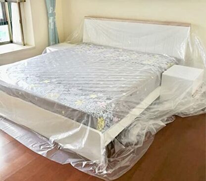 1 Pack Furniture Cover, Plastic Sofa Cover Protector, Extra Large Waterproof Bed Couch Household Slipover Transparent Dust Proof Sheet Cloth for Moving Long Term Storage. 2 * 2M / 3 * 4M / 4 * 5M 2 1 Pack Furniture Cover, Plastic Sofa Cover Protector, Extra Large Waterproof Bed Couch Household Slipover Transparent Dust Proof Sheet Cloth for Moving Long Term Storage. 2 * 2M / 3 * 4M / 4 * 5M - Image 2