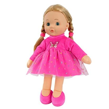 12" Baby Doll Sleeping Snuggle Cuddle Toy Soft Plush Body Rag Doll with Vinyl Head, Open & Close Eyes, and Styling Hair, For Ages 18 months and Up - Image 3