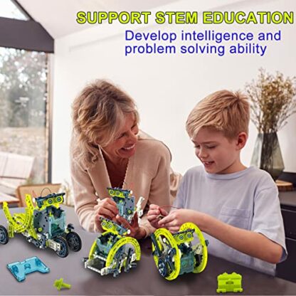 12-in-1 Education DIY Solar Robot Toys Building Science Kits for Kids Age 8 9 10 11 12 Years Old Boys Christmas Birthday Gifts STEM Robot Building Kit Toys for 8 9 10 11 12 + Years Old Boys - Image 3