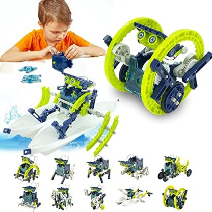12-in-1 Education DIY Solar Robot Toys Building Science Kits for Kids Age 8 9 10 11 12 Years Old Boys Christmas Birthday Gifts STEM Robot Building Kit Toys for 8 9 10 11 12 + Years Old Boys - Image 2