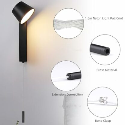 2 Pack Bathroom Light Pull Cord - 150cm Long Nylon Light Pull Cord Handle Weight Replacement Extension Light Switch Pull Cord String Handle Connector for Bathroom Toilet Ceiling Lights Fan Switches 4 2 Pack Bathroom Light Pull Cord - 150cm Long Nylon Light Pull Cord Handle Weight Replacement Extension Light Switch Pull Cord String Handle Connector for Bathroom Toilet Ceiling Lights Fan Switches - Image 4