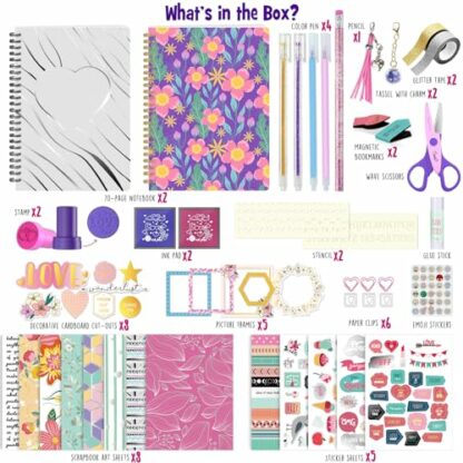 2-Pack Mega DIY Journal Kit - Gifts for Girls Ages 8 9 10 11 12 13 14 Year Old - Cool Birthday Gifts Ideas for Girls - Art & Crafts for Tween Kid - Teen Girls Trendy Stuff - Scrapbook & Diary Set 3 2-Pack Mega DIY Journal Kit - Gifts for Girls Ages 8 9 10 11 12 13 14 Year Old - Cool Birthday Gifts Ideas for Girls - Art & Crafts for Tween Kid - Teen Girls Trendy Stuff - Scrapbook & Diary Set - Image 3
