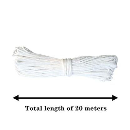 20M Roman Blind Cord,2mm White Braided Blind String Cord Picture Cord Lift Shade Cord Picture Hanging Cord Nylon Braided Cord for Crafts Blinds Austrian Festoon Cording Vertical Blind Replacement 3 20M Roman Blind Cord,2mm White Braided Blind String Cord Picture Cord Lift Shade Cord Picture Hanging Cord Nylon Braided Cord for Crafts Blinds Austrian Festoon Cording Vertical Blind Replacement - Image 3