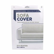 2/3 Seater SOFA COVER- Furniture Protection- Dust Protector - Waterproof Polythene Storage Bag for Moving or Removal (1 Cover)