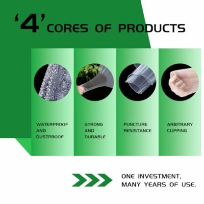 2PC Plastic Sofa Cover-Transparent Sofa Dust Cover,Sofa Cover 3 Seater,Extra-Thick Pet-Proof Dust Covers for Furniture-Waterproof Plastic Sofa Protector Covers,Multi-functional Dust Cover 300 x 200cm - Image 4