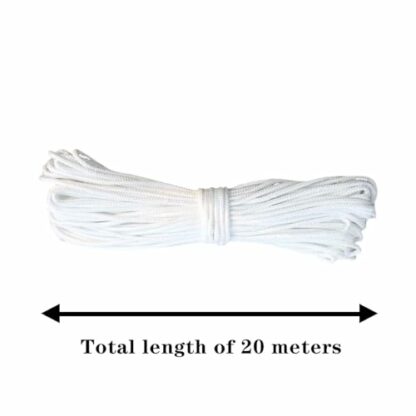 2mm Roman Blind Cord,20 Meters Picture Hanging Cord Roman Blind Cord,Nylon Braided Cord Frame Hanging String, White Braided Cord Blind String Cordfor Crafts Blinds Windows Vertical Blind Replacement - Image 3