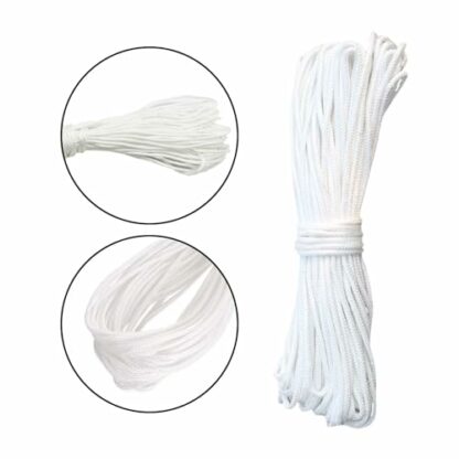 2mm Roman Blind Cord,20 Meters Picture Hanging Cord Roman Blind Cord,Nylon Braided Cord Frame Hanging String, White Braided Cord Blind String Cordfor Crafts Blinds Windows Vertical Blind Replacement - Image 4