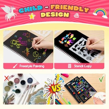 3 4 5 6 7 8 9 10 Year Old Girls Boys Gifts, Unicorn Gifts for Girls Age 3-10 Scratch Art for Kids Girls Birthday Presents Girls Toys Age 3-10 Gifts for 3-10 Year Old Girls Toys for 3-10 Year Old Girls 4 3 4 5 6 7 8 9 10 Year Old Girls Boys Gifts, Unicorn Gifts for Girls Age 3-10 Scratch Art for Kids Girls Birthday Presents Girls Toys Age 3-10 Gifts for 3-10 Year Old Girls Toys for 3-10 Year Old Girls - Image 4