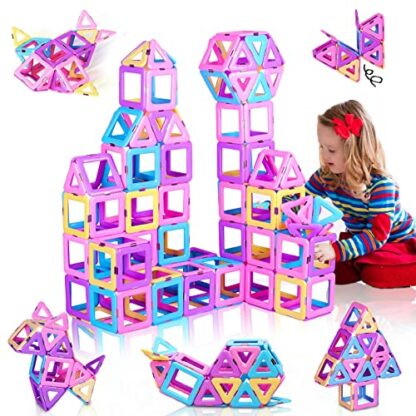 36PCS Magnetic Building Blocks Tiles for Girls Boys Kids Learning Educational Magnets Construction Set for 3 4 5 6 7 8+ Year Old STEM Toy Christmas Birthday Gift Age 3-8 Toddlers - Image 2