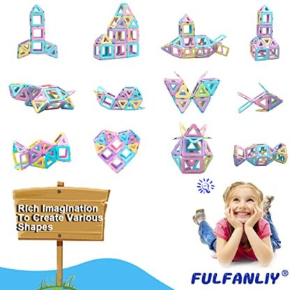 38PCS Magnetic Building Blocks Magnetic Tiles Educational Magnet Toys for Kids Learning Development Construction Set Christmas Birthday Gifts for Girls Boys Kids Toddler Age 3 4 5 6 Years Old 3 38PCS Magnetic Building Blocks Magnetic Tiles Educational Magnet Toys for Kids Learning Development Construction Set Christmas Birthday Gifts for Girls Boys Kids Toddler Age 3 4 5 6 Years Old - Image 3