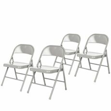 (4 Pack) OEF Furnishings Folding Chairs, Grey, Model Number: OEF902