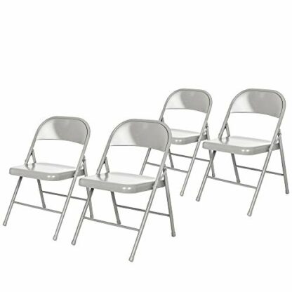 (4 Pack) OEF Furnishings Folding Chairs, Grey, Model Number: OEF902 - Image 2