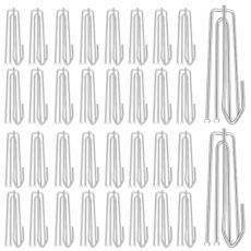 40Pcs Metal Curtain Hooks Stainless Steel Pinch Pleat Curtain Hooks, Drapery Hook and Pin for Pleated Drapes and 4 Prongs Pinch Pleat Hook Clips for Window Curtain, Shower Curtain, Door Curtain